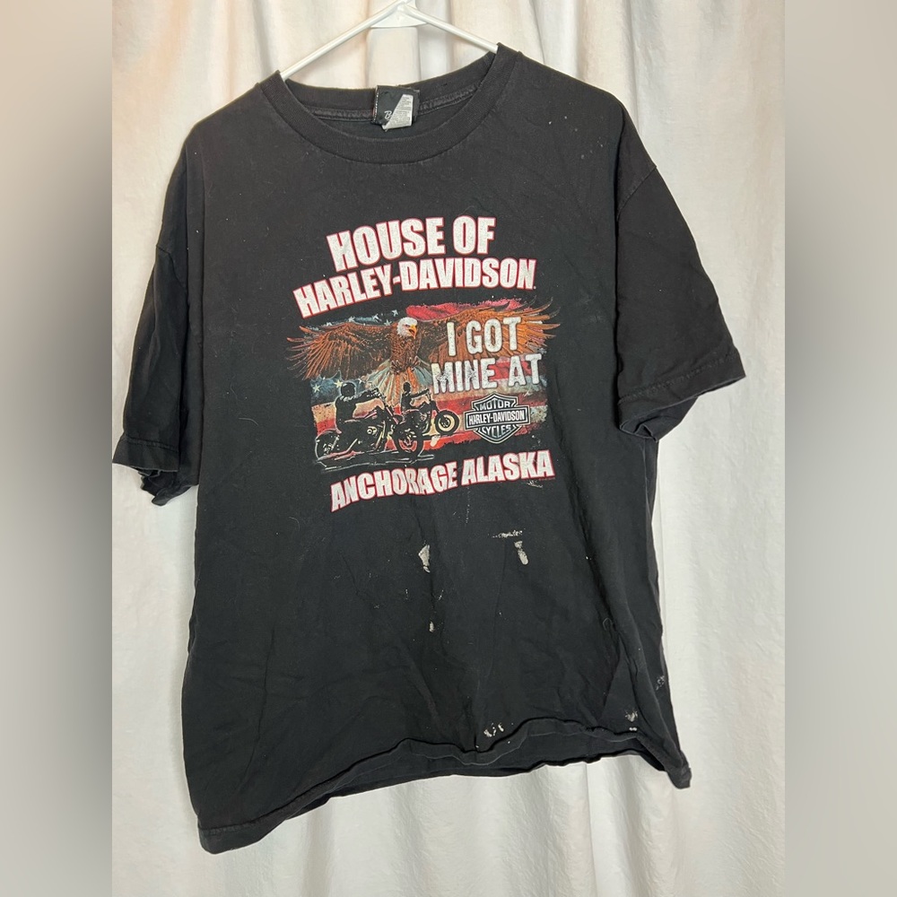 House of Harley Davidson Anchorage Alaska Sz XL T shirt